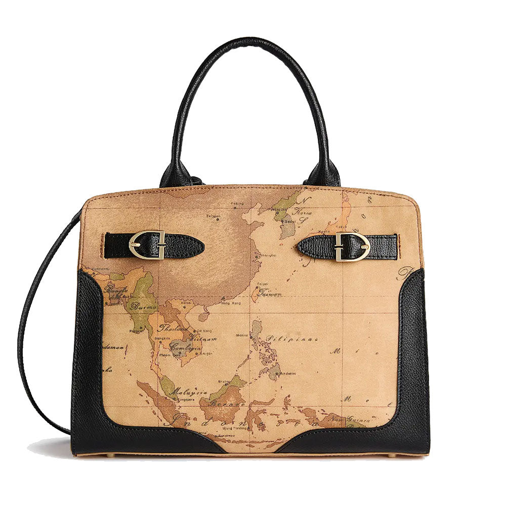 Borsa a Mano 1A Classe Alviero Martini linea Valley Geo colore Geo Classic e Nero LD63