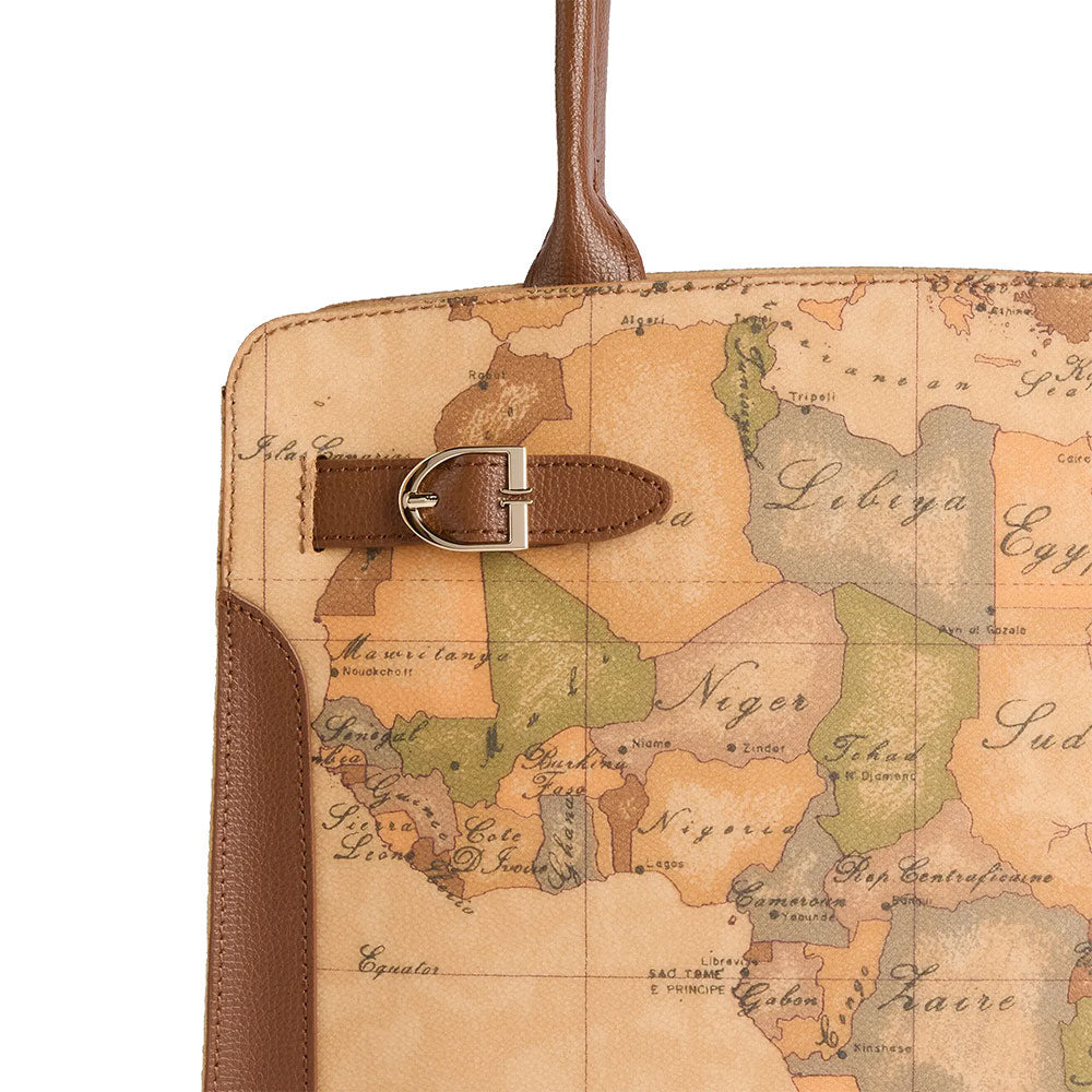 Tote Bag 1A Classe ALVIERO MARTINI Valley Geo in Geo Classic and Chestnut - LD64
