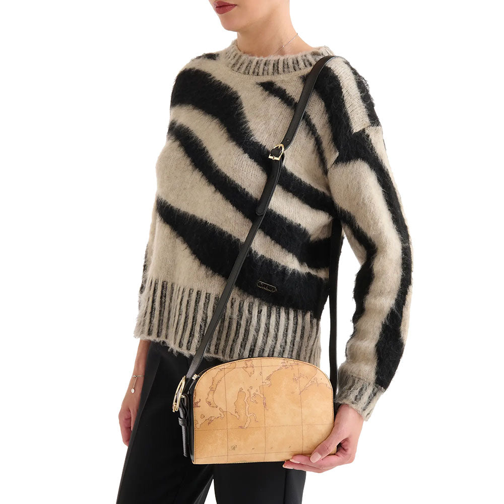 Borsa Donna a Tracolla 1A Classe Alviero Martini linea Valley Geo colore Geo Classic e Castagna LD67