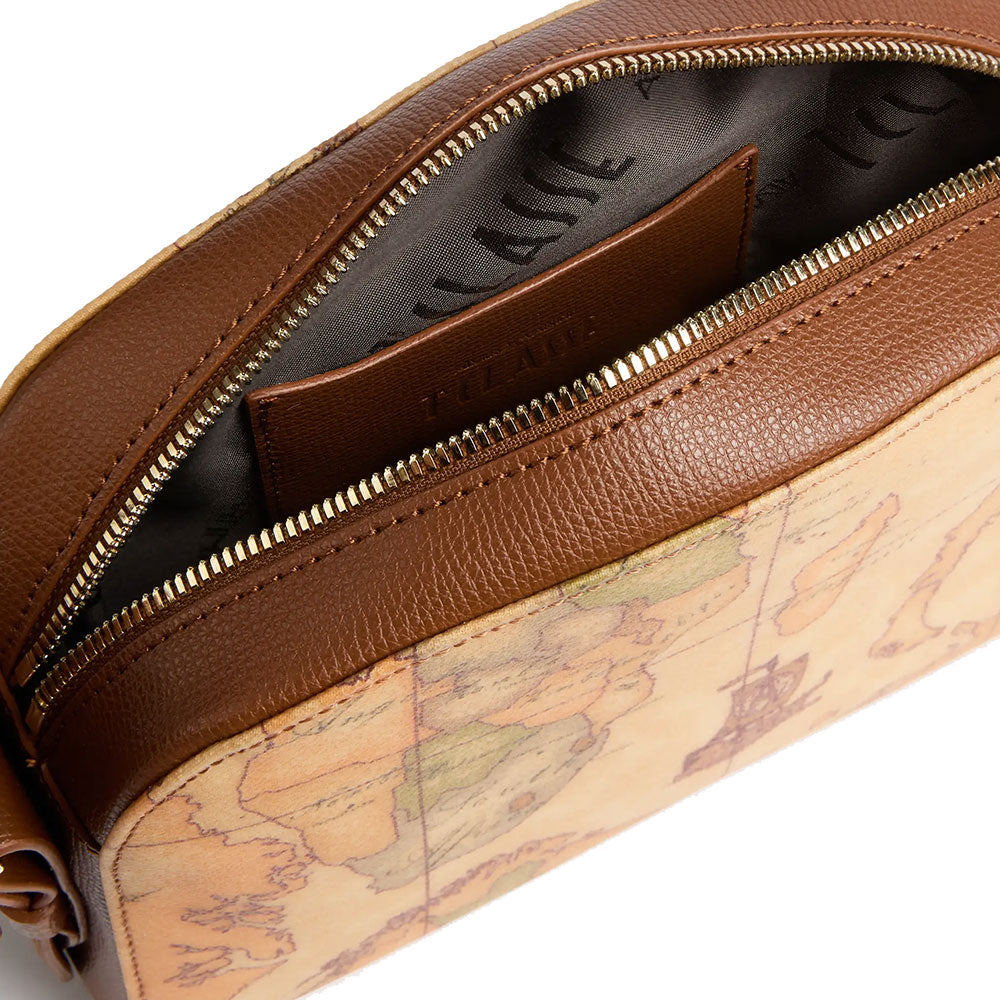 Women's Crossbody Bag 1A Classe ALVIERO MARTINI Valley Geo in Geo Classic and Chestnut - LD67