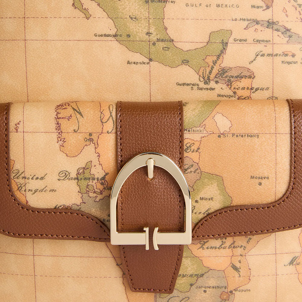 Women's Backpack 1A Classe ALVIERO MARTINI Valley Geo in Geo Classic and Chestnut - LD68