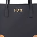 Shopping Bag Donna 1A Classe Alviero Martini linea Frost Geo in Tessuto Gommato Nero LD96