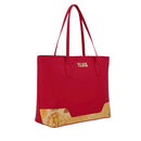 Alviero Martini 1A Classe Damen-Einkaufstasche, Frost Geo Line, aus dunkelrotem, gummiertem Stoff LD96