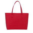 Alviero Martini 1A Classe Damen-Einkaufstasche, Frost Geo Line, aus dunkelrotem, gummiertem Stoff LD96