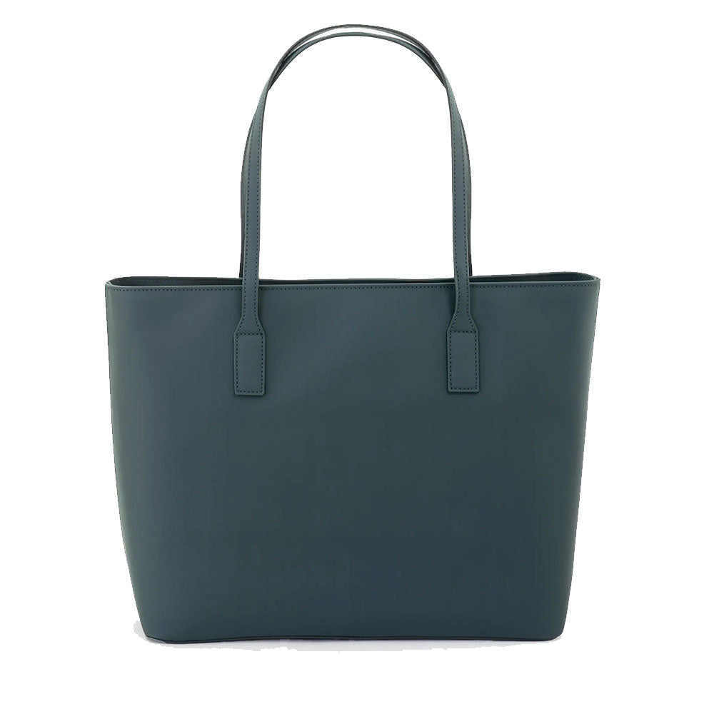 Shopping Bag Donna 1A Classe Alviero Martini linea Frost Geo in Tessuto Gommato Verde Scuro LD96
