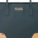 Shopping Bag Donna 1A Classe Alviero Martini linea Frost Geo in Tessuto Gommato Verde Scuro LD96