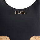 Hobo Bag Donna 1A Classe Alviero Martini linea Frost Geo in Tessuto Gommato Nero LD97