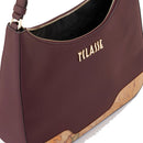 Hobo Bag Donna 1A Classe Alviero Martini linea Frost Geo in Tessuto Gommato Bordeaux LD97