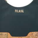 Hobo Bag Donna 1A Classe Alviero Martini linea Frost Geo in Tessuto Gommato Verde Scuro LD97