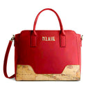 Borsa Donna a Mano 1A Classe Alviero Martini linea Frost Geo in Tessuto Gommato Rosso Scuro LD98