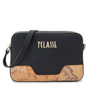 Borsa Donna a Tracolla 1A Classe Alviero Martini linea Frost Geo in Tessuto Gommato Nero LD99