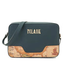 Borsa Donna a Tracolla 1A Classe Alviero Martini linea Frost Geo in Tessuto Gommato Verde Scuro LD99