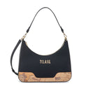 Borsa Donna Sottospalla 1A Classe Alviero Martini linea Frost Geo in Tessuto Gommato Nero LE01