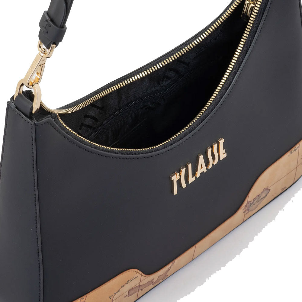 Borsa Donna Sottospalla 1A Classe Alviero Martini linea Frost Geo in Tessuto Gommato Nero LE01