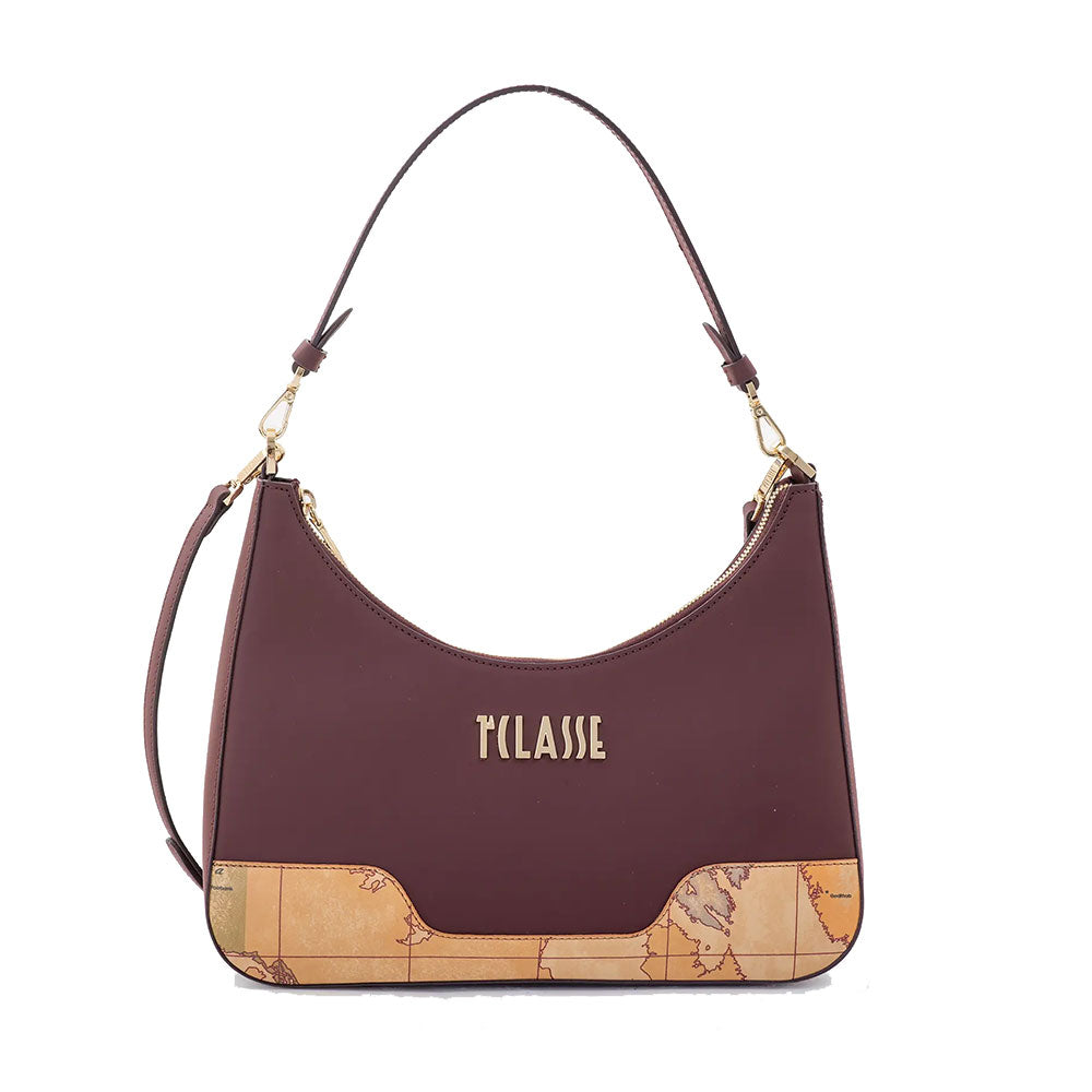 Borsa Donna Sottospalla 1A Classe Alviero Martini linea Frost Geo in Tessuto Gommato Bordeaux LE01