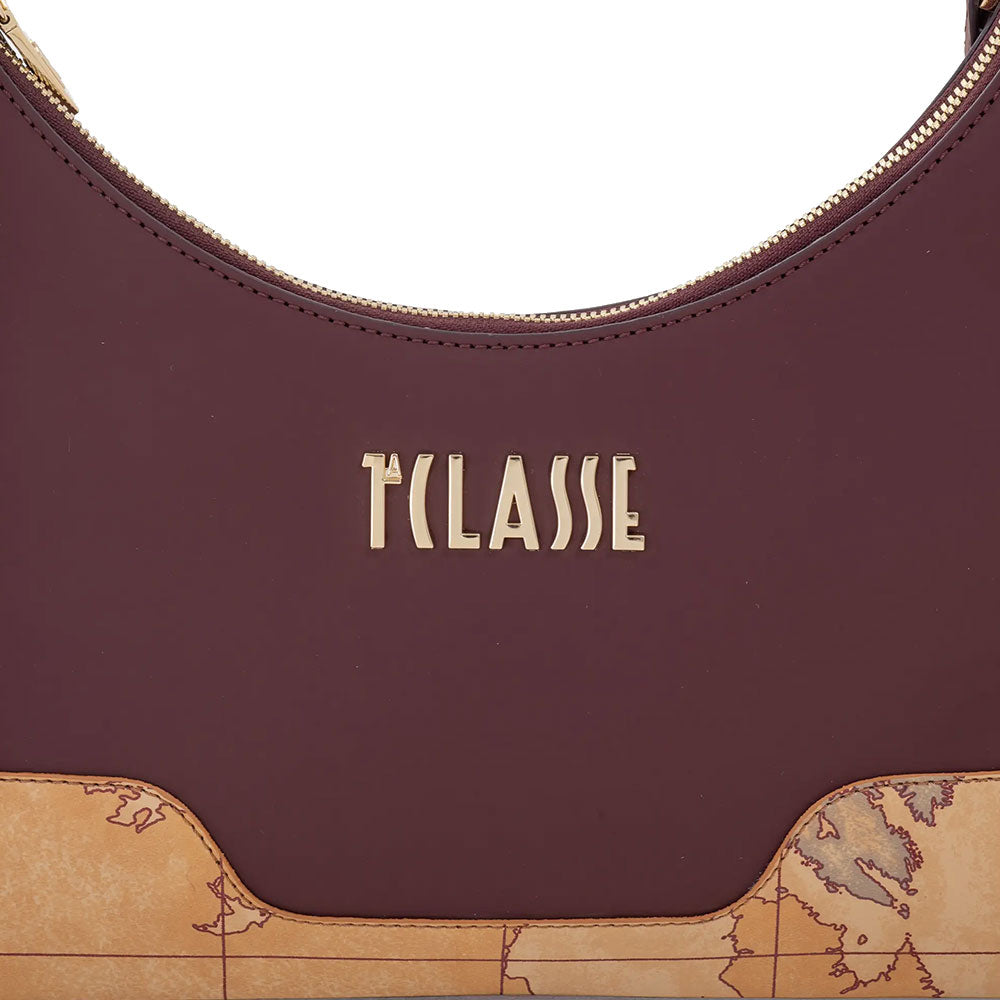 Borsa Donna Sottospalla 1A Classe Alviero Martini linea Frost Geo in Tessuto Gommato Bordeaux LE01