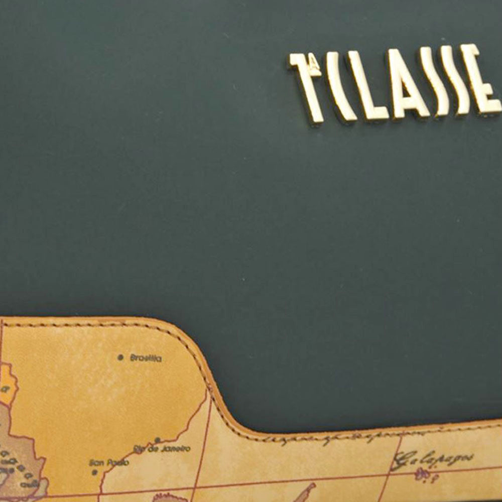 Borsa Donna Sottospalla 1A Classe Alviero Martini linea Frost Geo in Tessuto Gommato Verde Scuro LE01