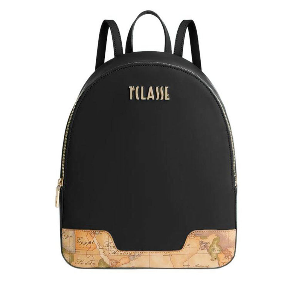 Zaino Donna 1A Classe Alviero Martini linea Frost Geo in Tessuto Gommato Nero LE02