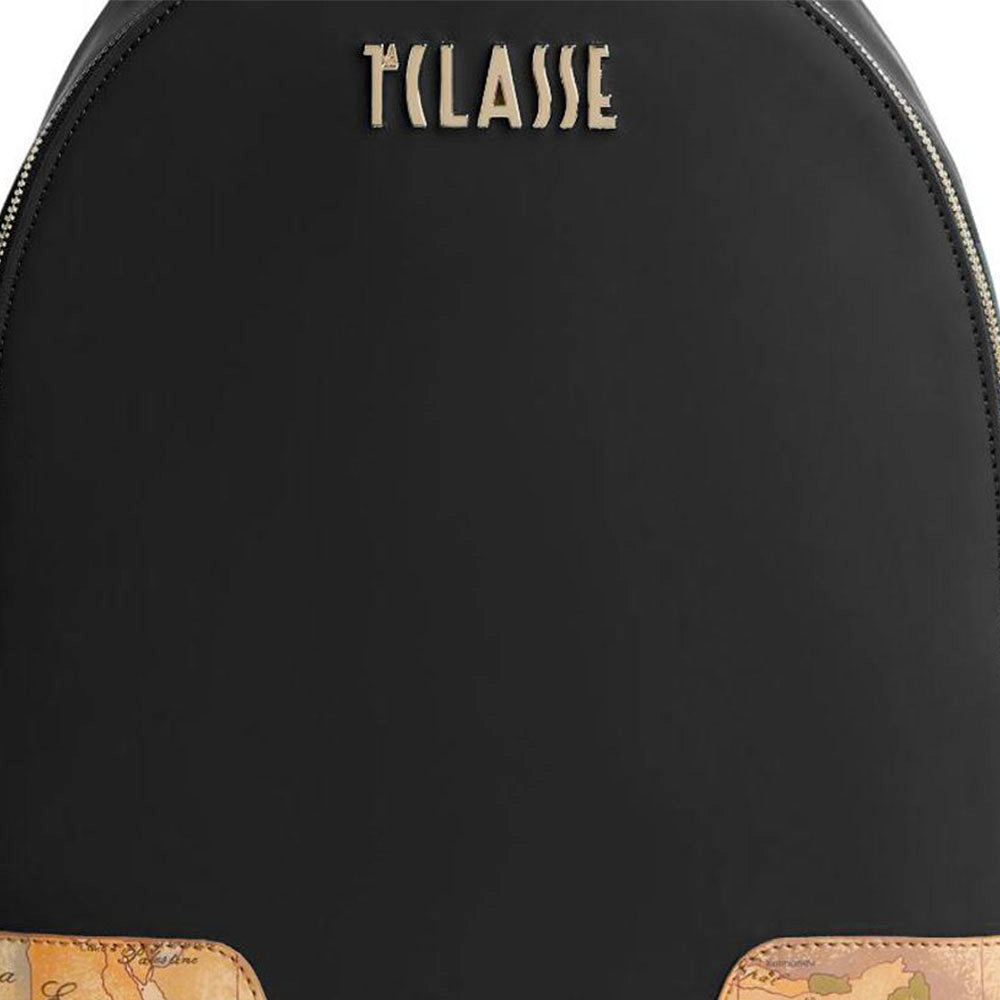 Zaino Donna 1A Classe Alviero Martini linea Frost Geo in Tessuto Gommato Nero LE02