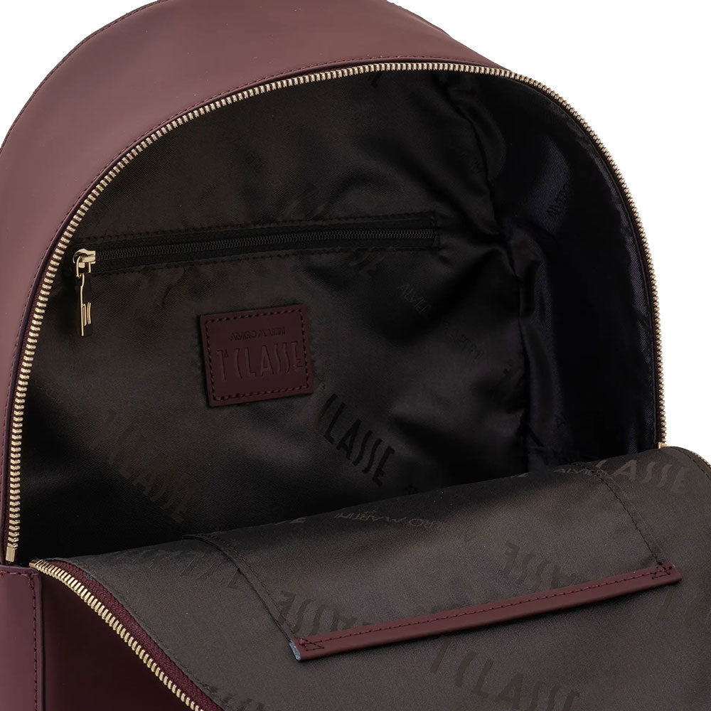 Zaino Donna 1A Classe Alviero Martini linea Frost Geo in Tessuto Gommato Bordeaux LE02