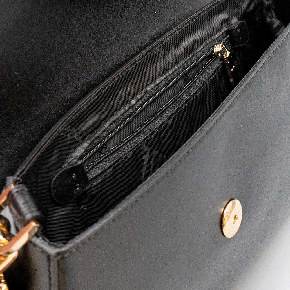 Borsa Donna a Tracolla Sella 1A Classe Alviero Martini linea Winter Lux in Pelle Nera LE03