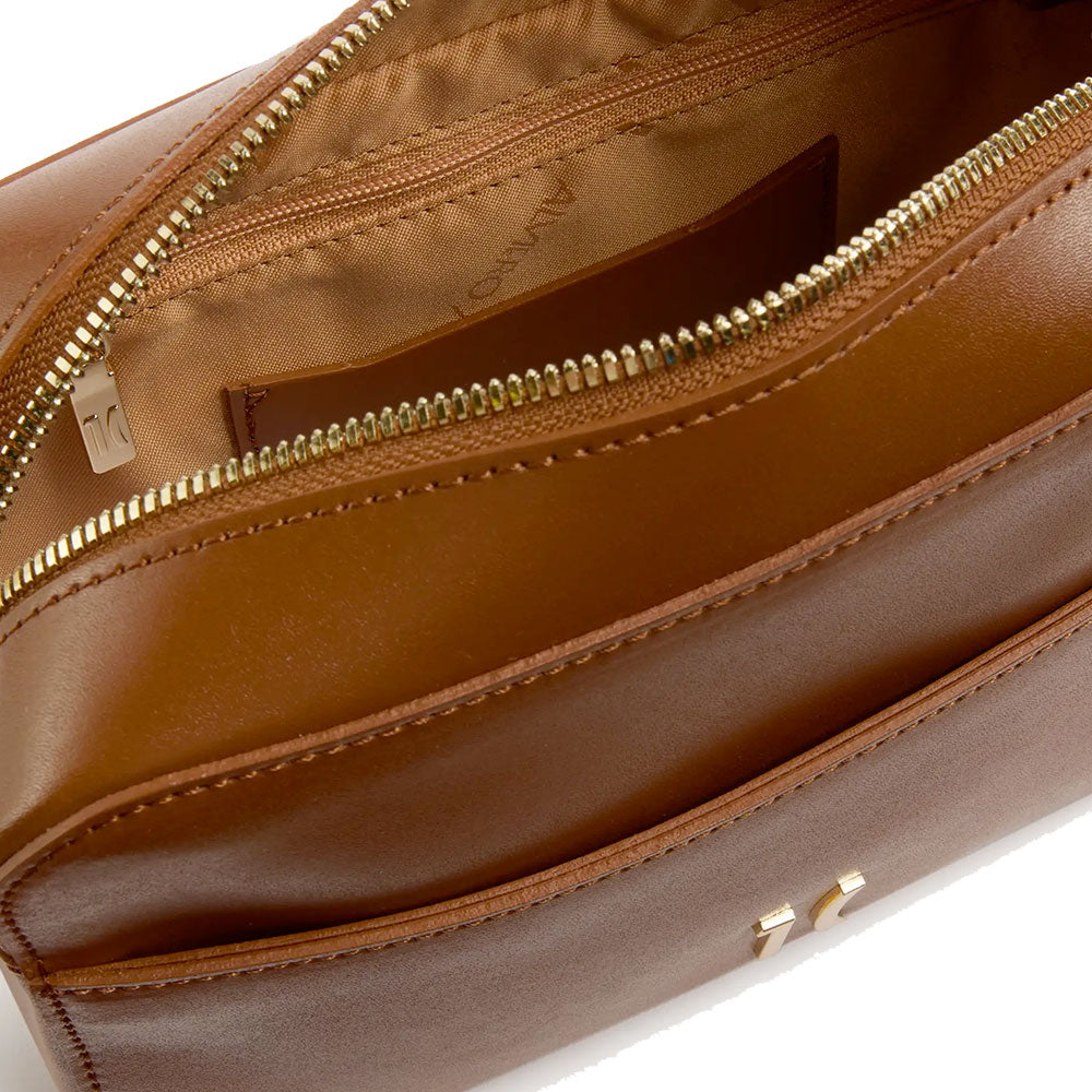 Alviero Martini 1A Classe Damen-Schultertasche, Winter Lux Linie, kastanienbraunes Leder LE05