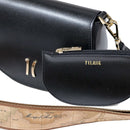 Borsa Donna Tonda a Tracolla 1A Classe Alviero Martini linea Winter Lux in Pelle Nera LE06