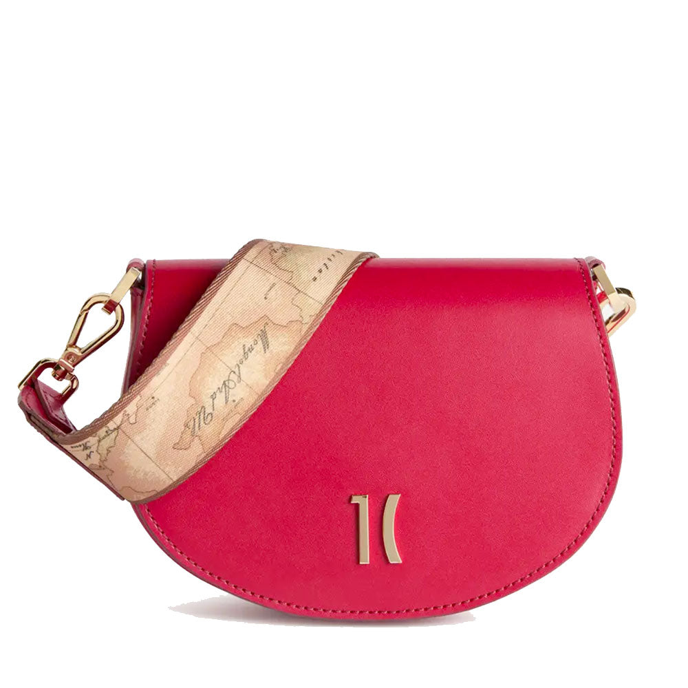 Borsa Donna Tonda a Tracolla 1A Classe Alviero Martini linea Winter Lux in Pelle Rosso Lampone LE06