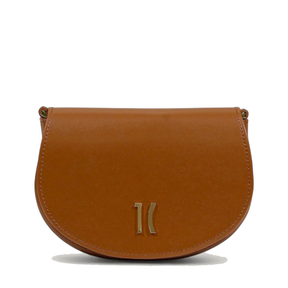 Borsa Donna Tonda a Tracolla 1A Classe Alviero Martini linea Winter Lux in Pelle color Castagna LE06