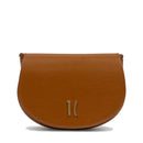 Women's Round Crossbody Bag 1A Classe ALVIERO MARTINI Winter Lux in Chestnut Leather LE06