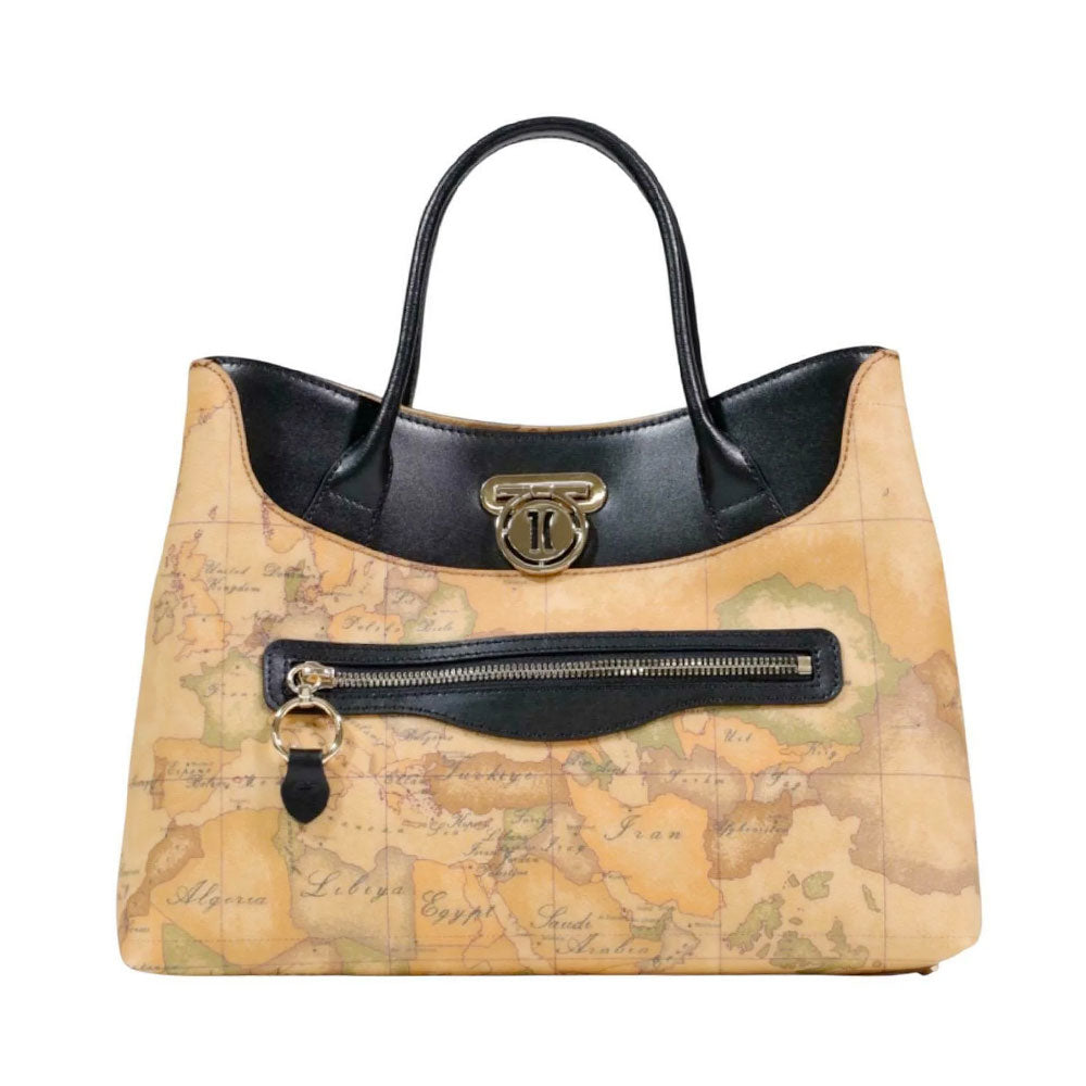 Borsa Donna a Mano 1A Classe Alviero Martini linea Geo Secret in Pelle Nera LE20