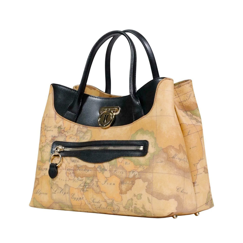 Borsa Donna a Mano 1A Classe Alviero Martini linea Geo Secret in Pelle Nera LE20