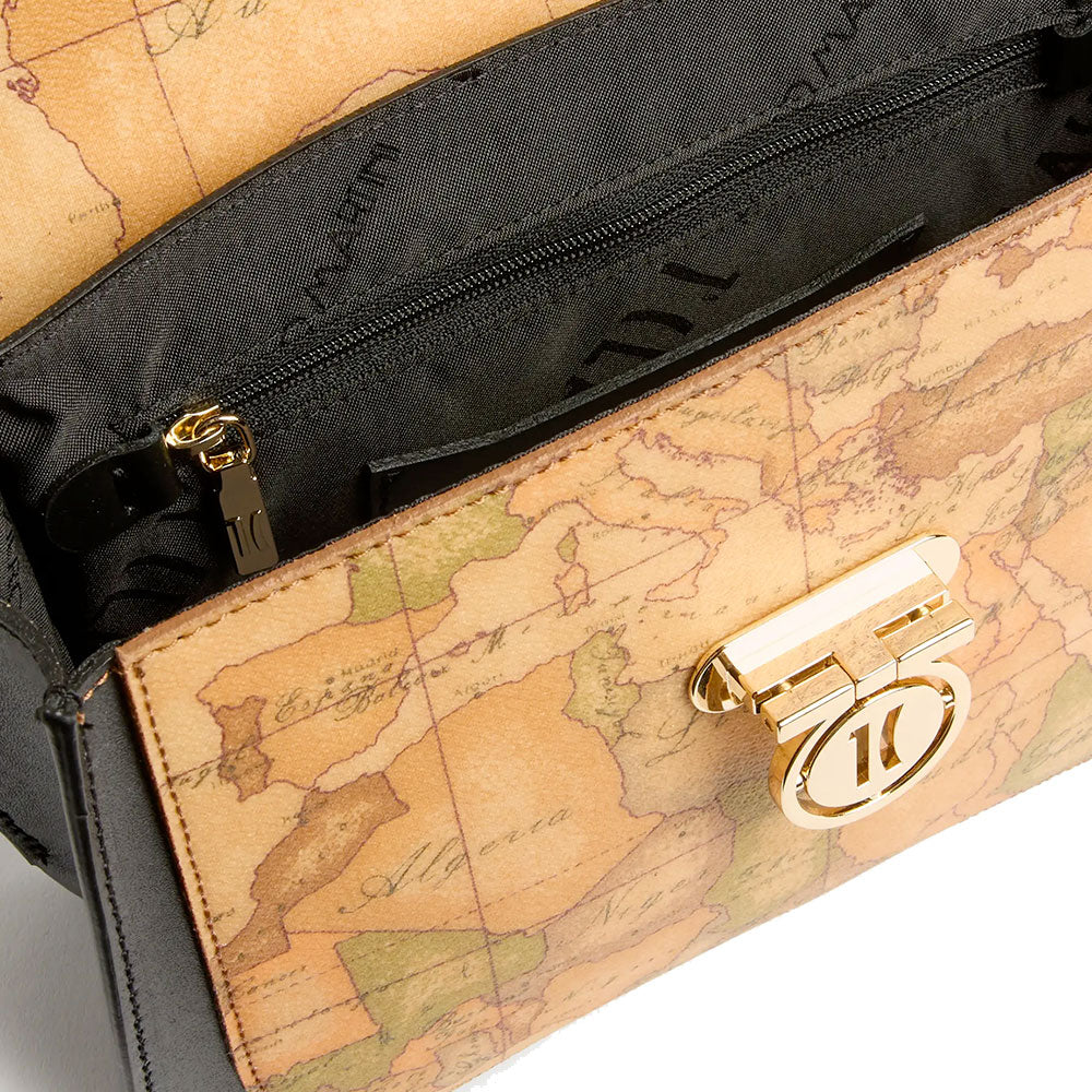 Borsa Donna a Mano 1A Classe Alviero Martini linea Geo Secret in Pelle Nera LE21