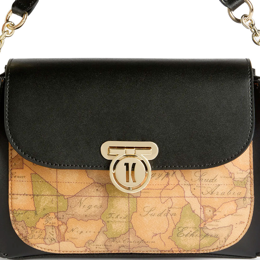Borsa Donna a Mano 1A Classe Alviero Martini linea Geo Secret in Pelle Nera LE21