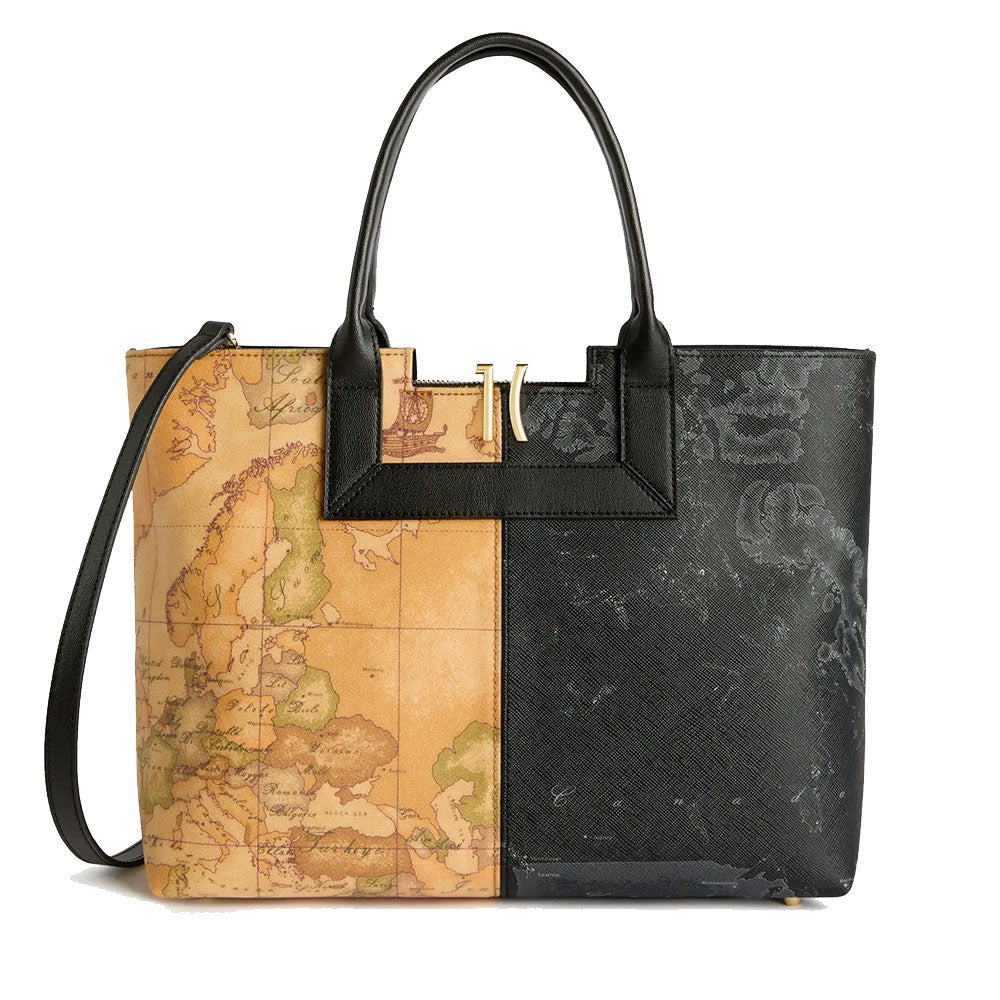 Alviero Martini 1A Classe Damenhandtasche, Eclipse Geo Linie, Geo Night und Geo Classic Muster, LE24