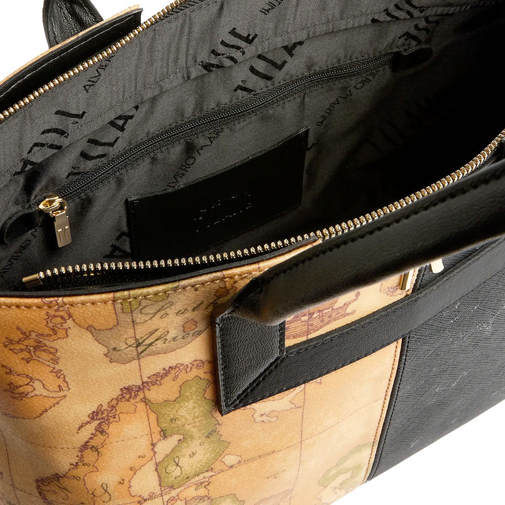 Alviero Martini 1A Classe Damenhandtasche, Eclipse Geo Linie, Geo Night und Geo Classic Muster, LE24