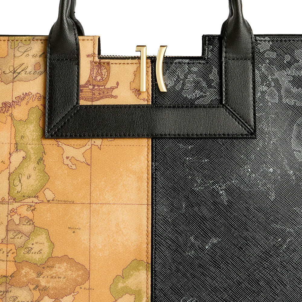 Alviero Martini 1A Classe Damenhandtasche, Eclipse Geo Linie, Geo Night und Geo Classic Muster, LE24