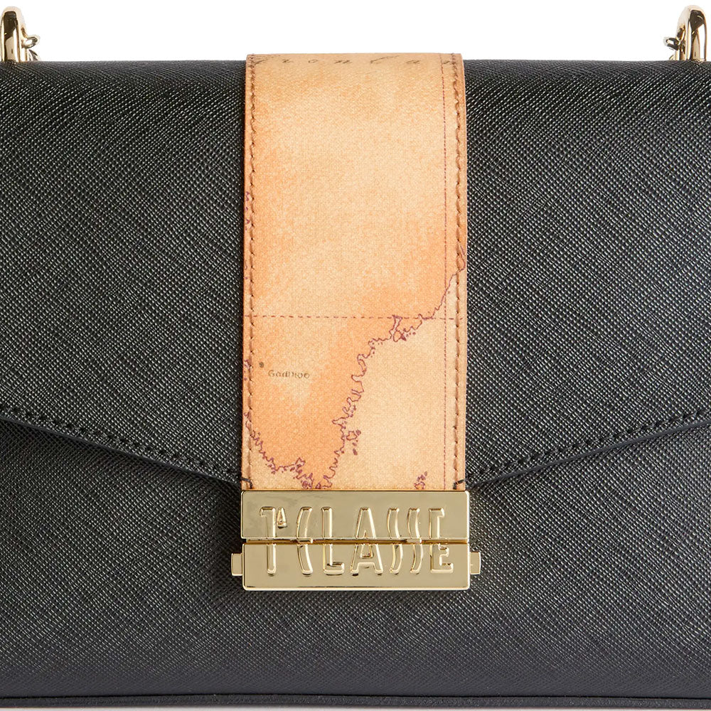 Borsa Donna a Tracolla 1A Classe Alviero Martini linea Jolly Bag stampa Saffiano Nera LE27