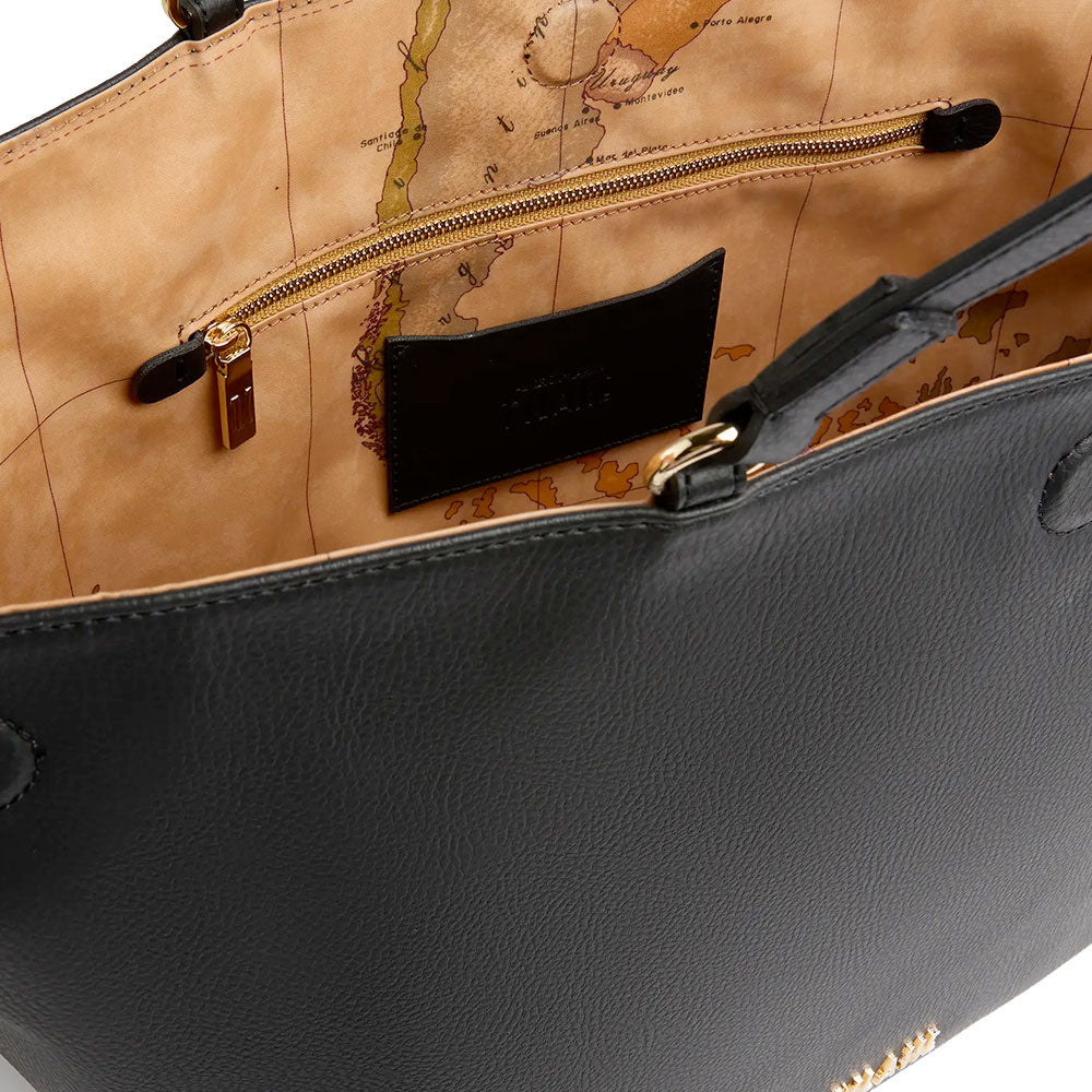 Shopping Bag Reversibile 1A Classe Alviero Martini linea Soft Twist Nera e Geo Classic LE28