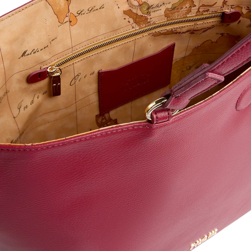 Shopping Bag Reversibile 1A Classe Alviero Martini linea Soft Twist Rossa e Geo Classic LE28