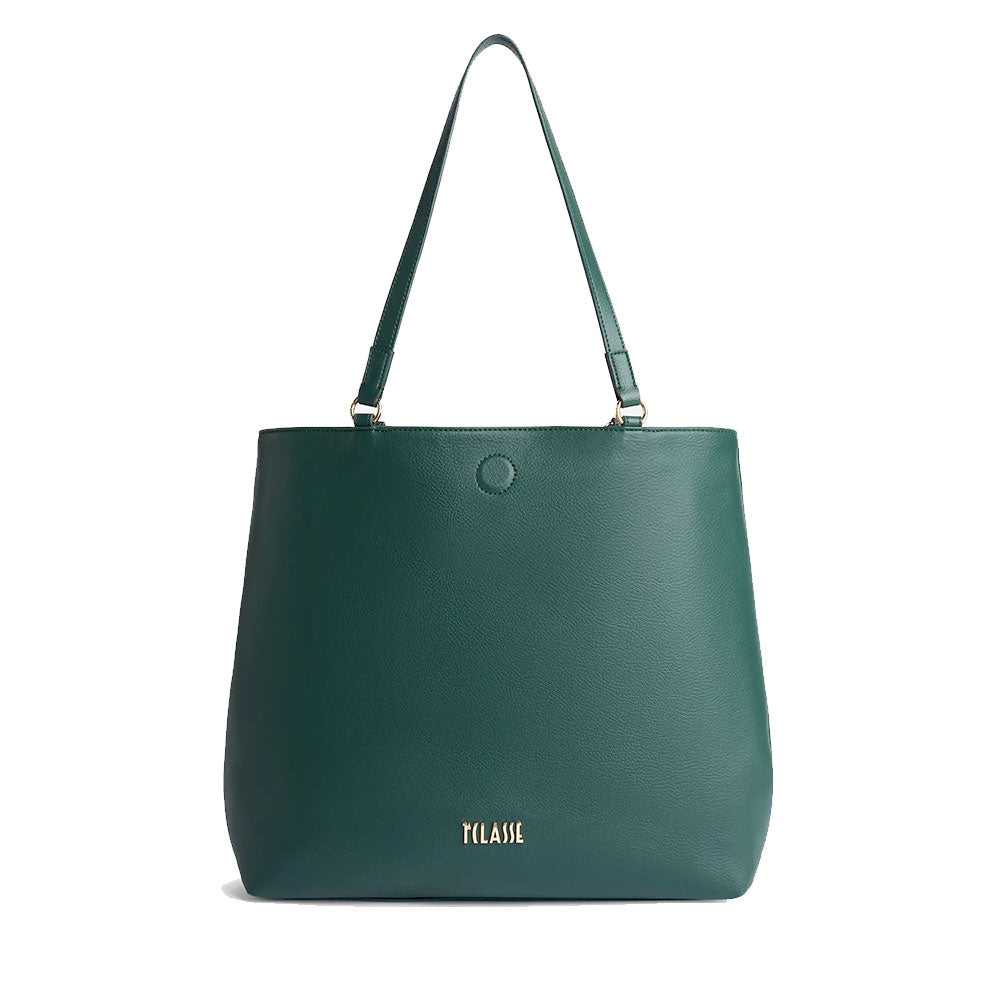 Shopping Bag Reversibile 1A Classe Alviero Martini linea Soft Twist Verde e Geo Classic LE28