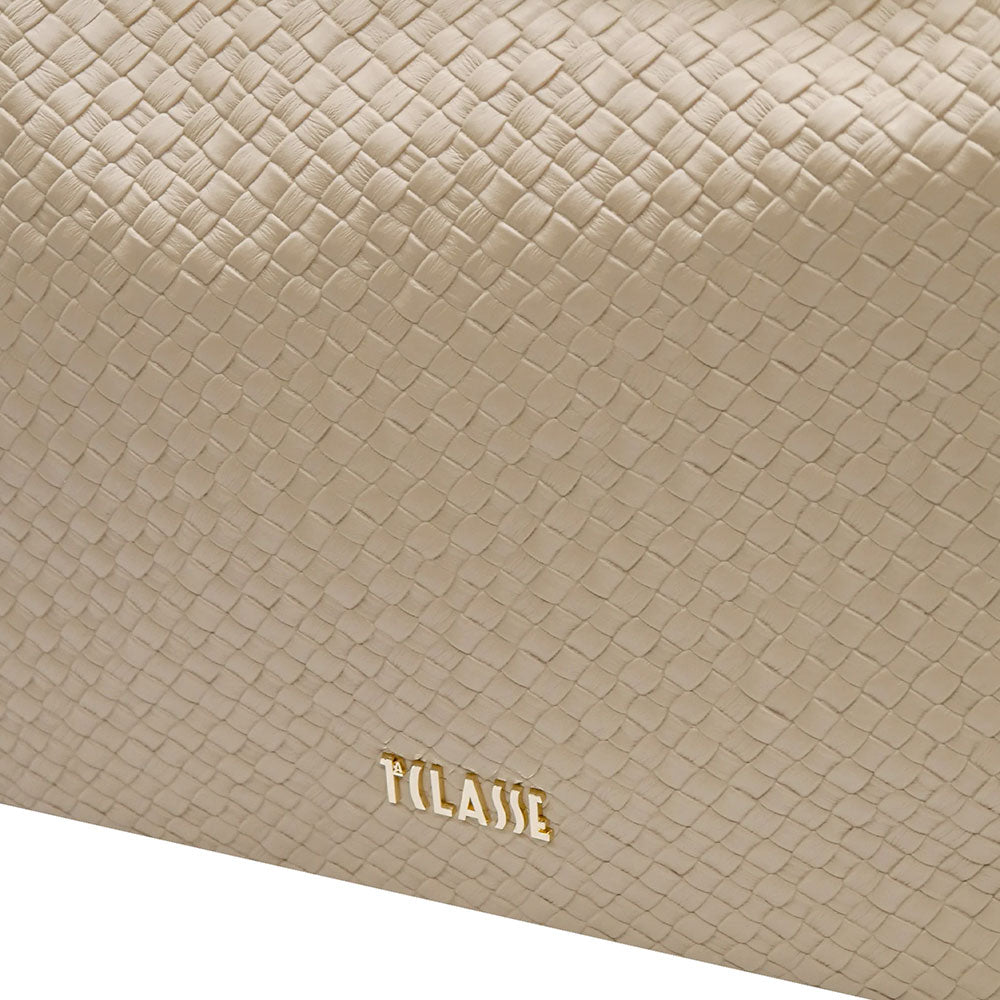Borsa Donna Hobo 1A Classe Alviero Martini linea Golden Dune effetto Intrecciato Sabbia LE41