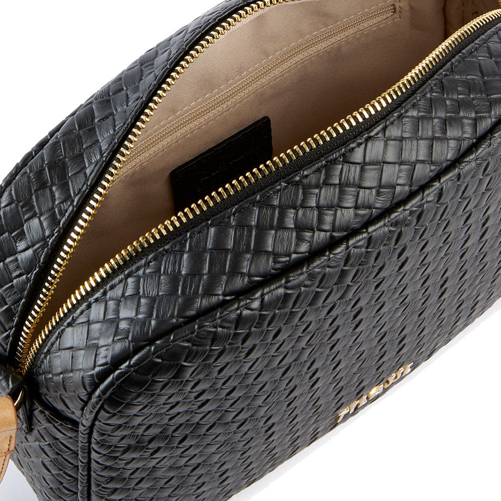 Borsa Donna a Tracolla 1A Classe Alviero Martini linea Golden Dune effetto Intrecciato Nera LE43