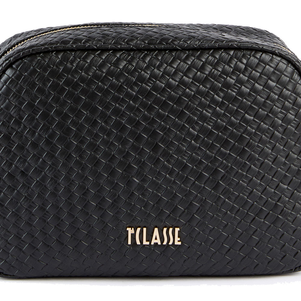 Borsa Donna a Tracolla 1A Classe Alviero Martini linea Golden Dune effetto Intrecciato Nera LE43