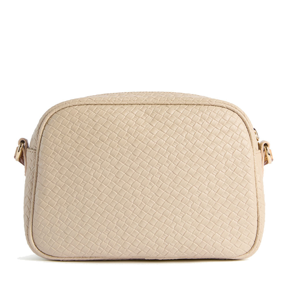 Borsa Donna a Tracolla 1A Classe Alviero Martini linea Golden Dune effetto Intrecciato Sabbia LE43