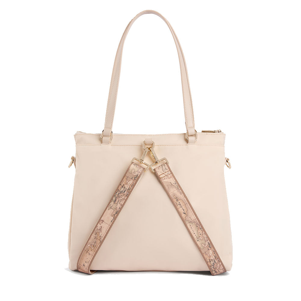 Borsa Donna Shopping Tripla Portabilità 1A Classe Alviero Martini linea Breeze Nylon Sabbia LE48