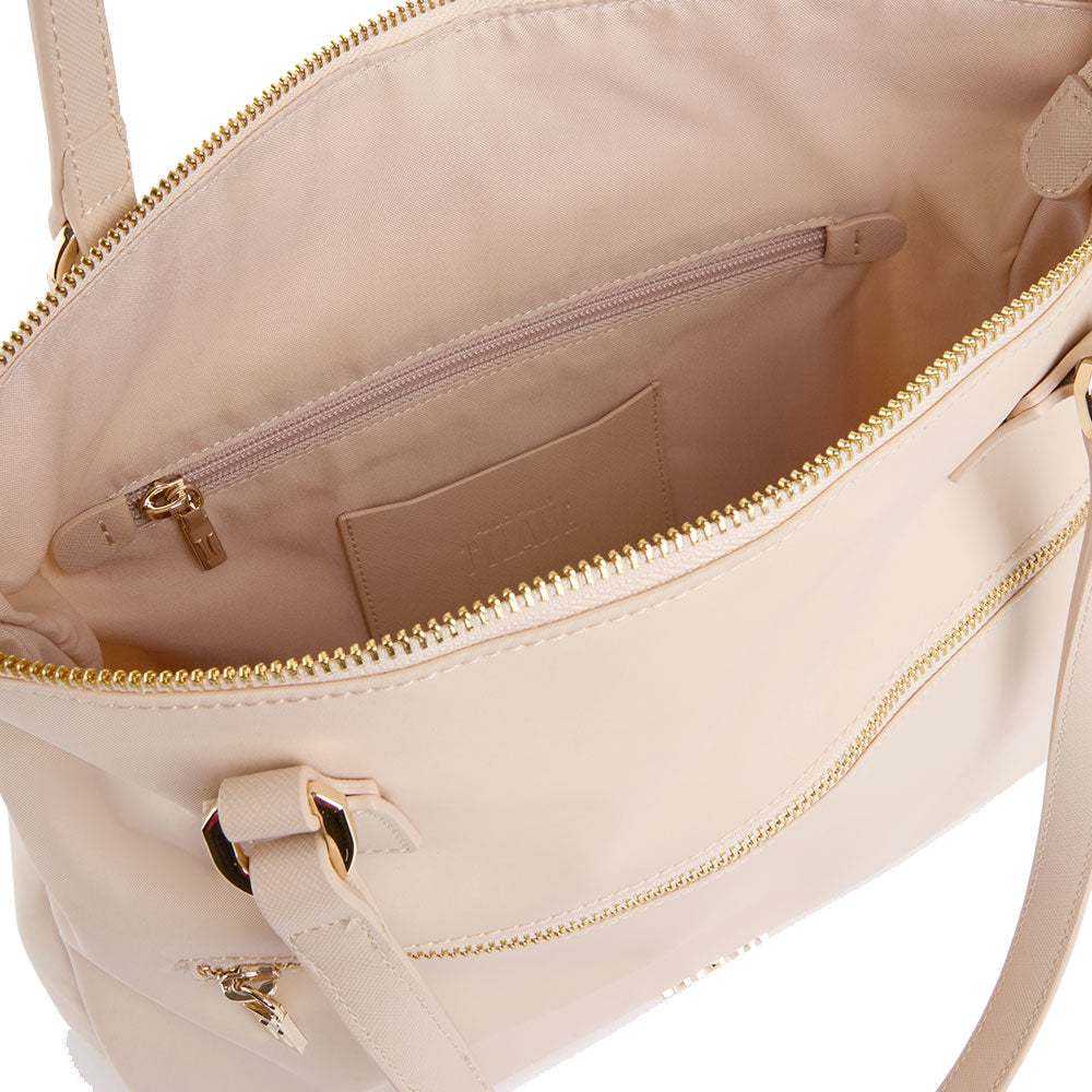 Borsa Donna Shopping Tripla Portabilità 1A Classe Alviero Martini linea Breeze Nylon Sabbia LE48