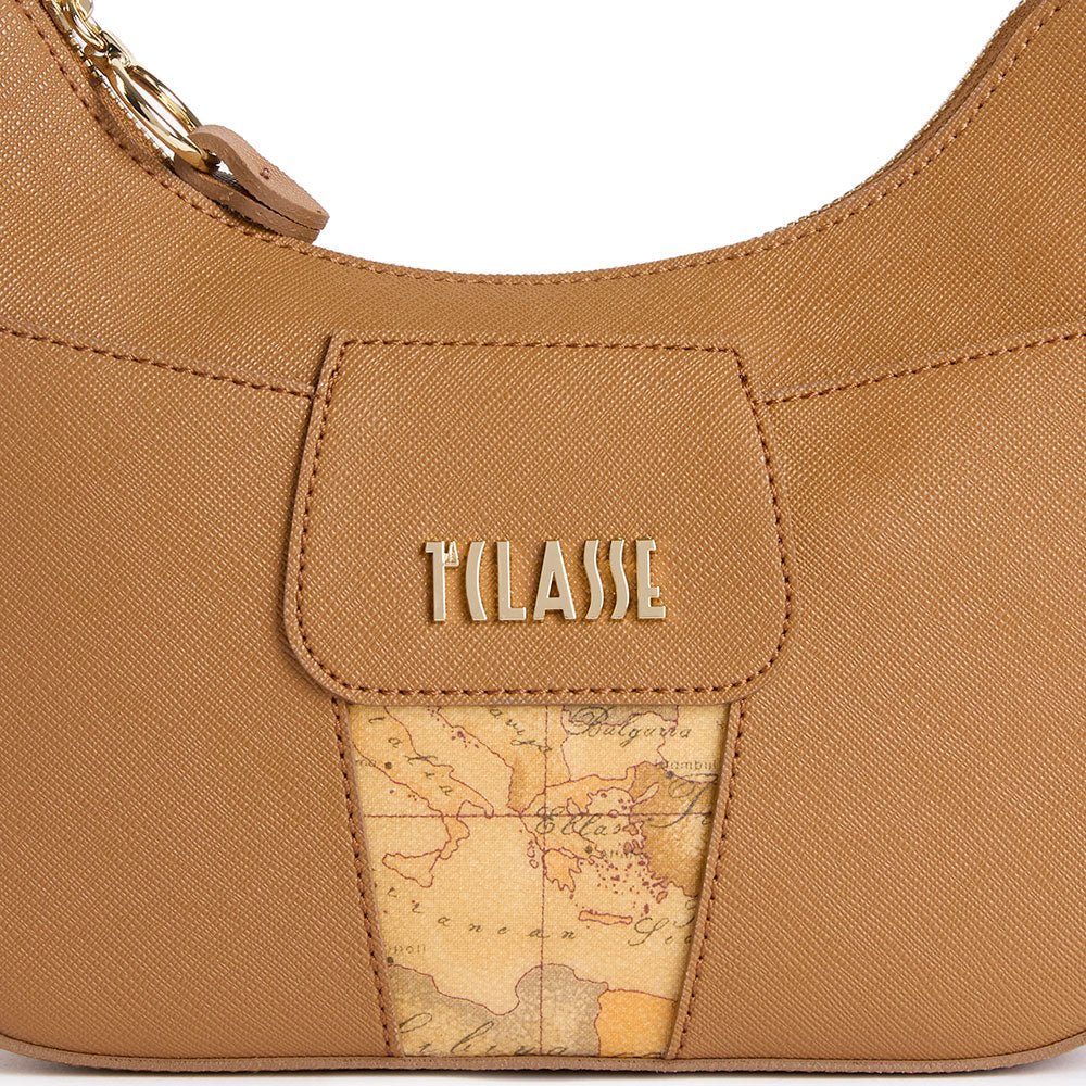 Borsa Donna Mezzaluna Piccola a Tracolla 1A Classe Alviero Martini linea Bloom City Cuoio LE50