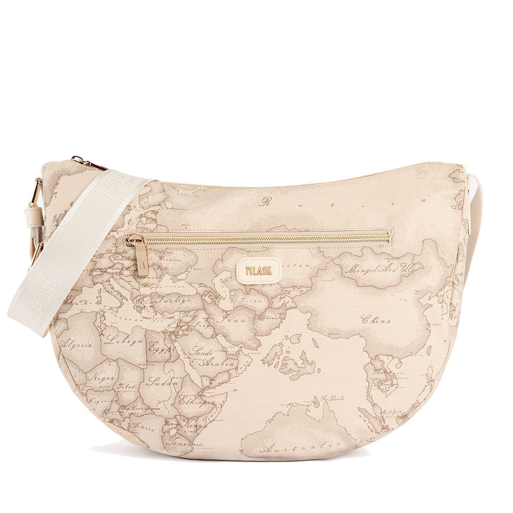 Borsa Donna Mezzaluna Grande 1A Classe Alviero Martini linea Soft Petals in Tessuto Soft Geo Safari LE54