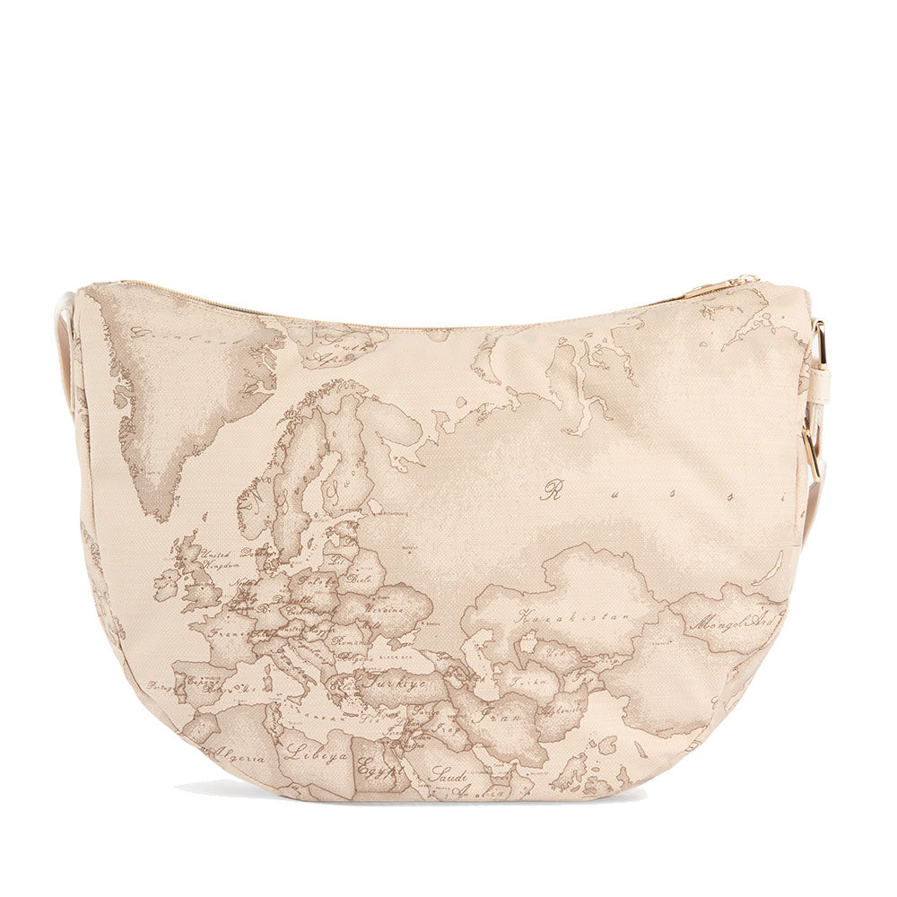 Borsa Donna Mezzaluna Grande 1A Classe Alviero Martini linea Soft Petals in Tessuto Soft Geo Safari LE54